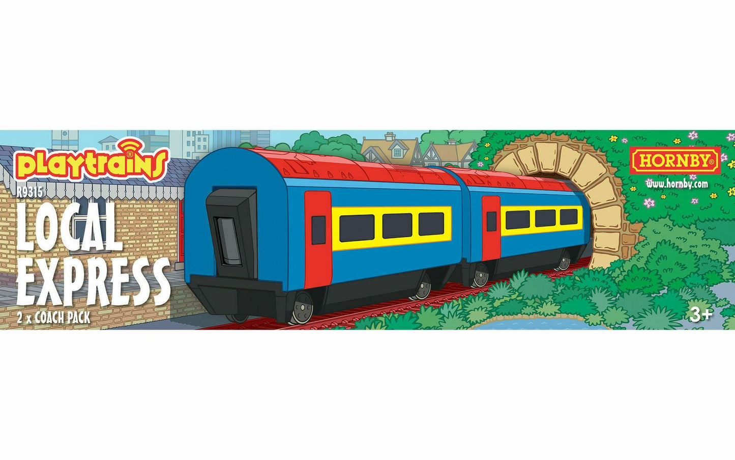 Hornby Playtrains Local Express 2 x Coach Pack Train Set