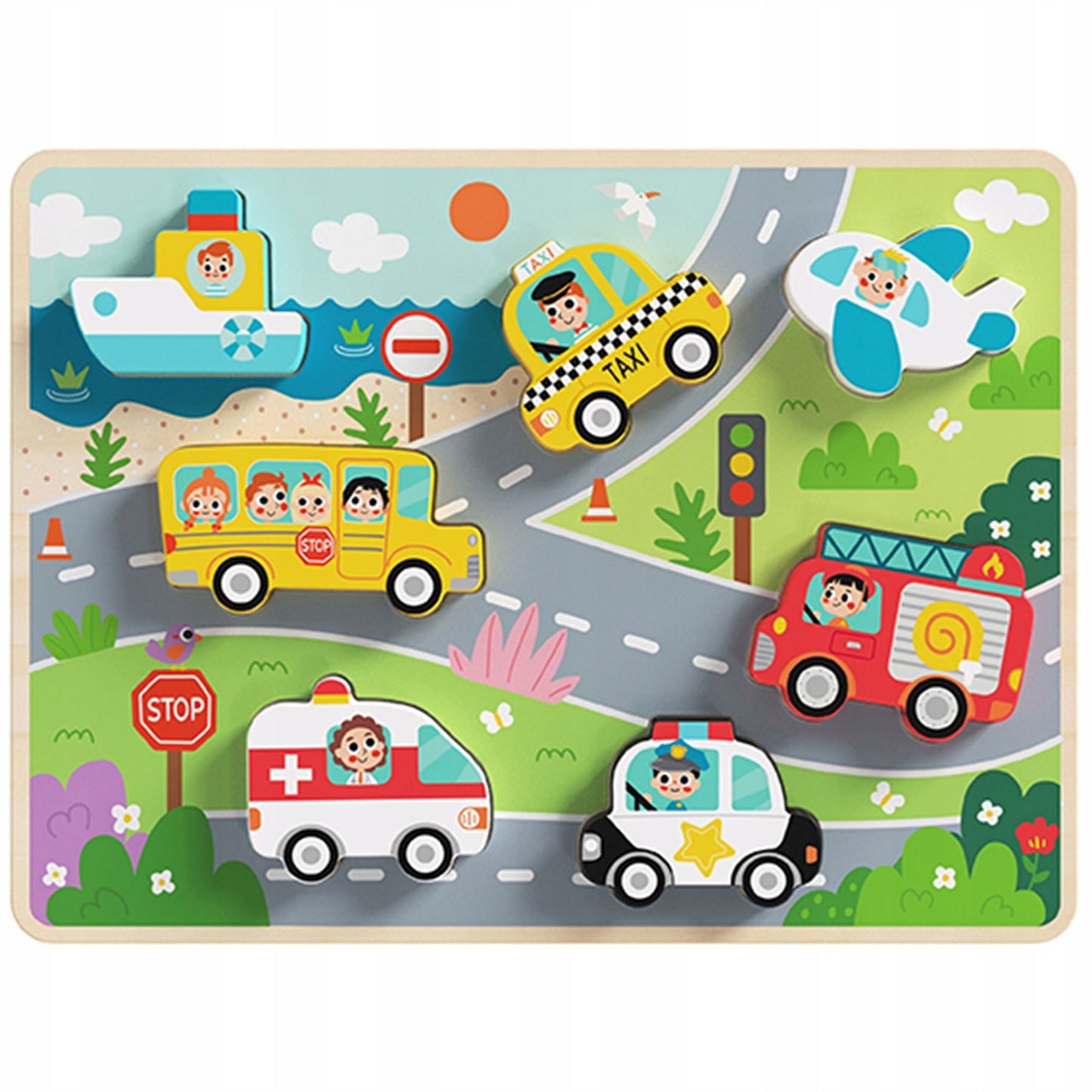 Tooky Toy Chunky Puzzle - Transportation
