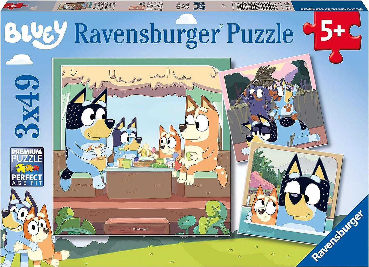 Ravensburger Bluey 3 x 49 Piece Jigsaw Puzzle