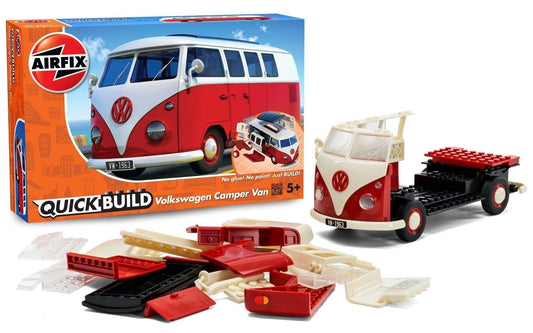 VW Camper Van Red Quickbuild Air Fix Model Kit