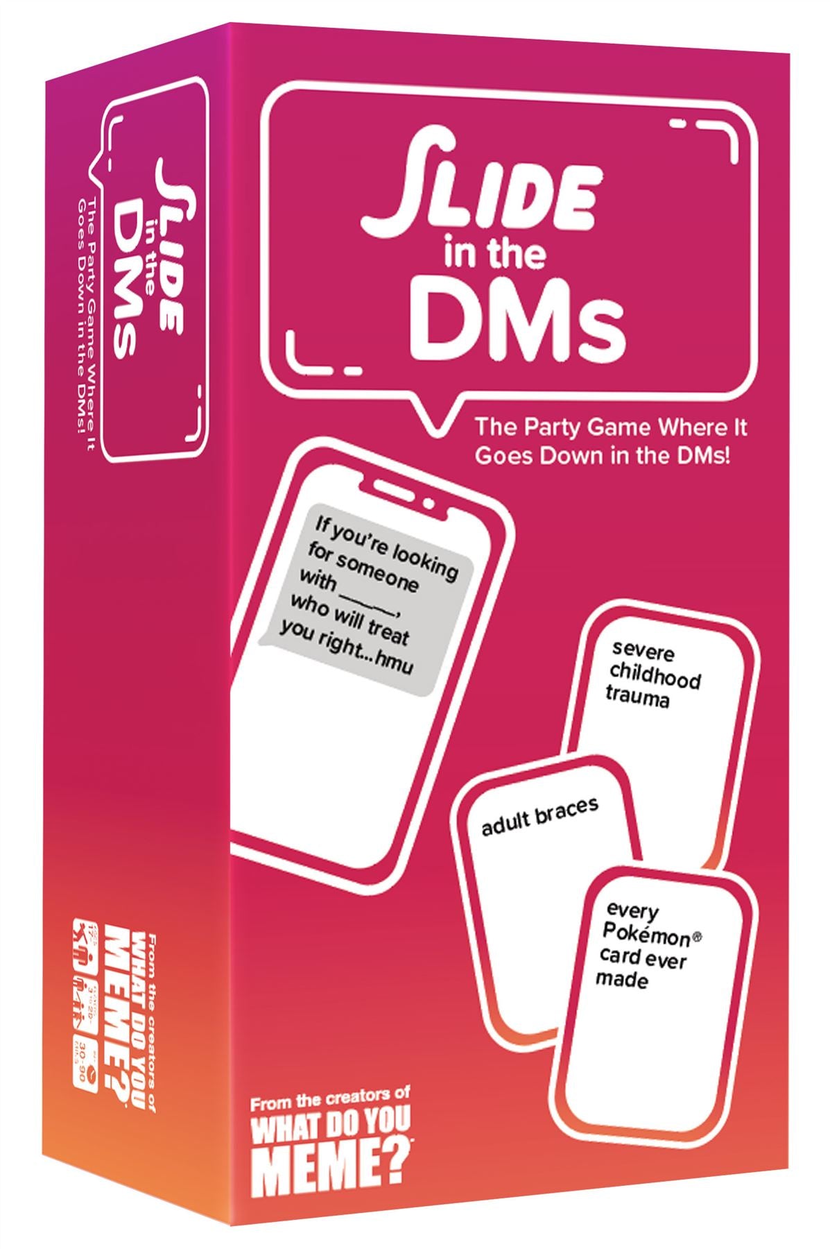 Slide in the DMs card Game