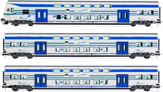 Lima Expert FS Trenitalia 3-unit pack Vivalto coaches 1 with drivers cab and 2 intermediate coaches in Vivalto