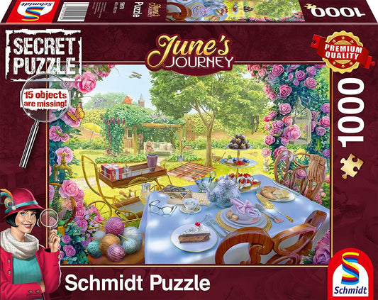 Schmidt June's Journey: Tea in the Garden Jigsaw Puzzle - 1000 Pieces