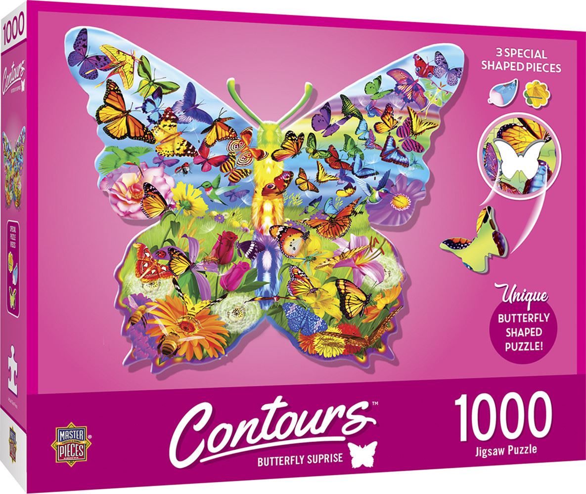 Masterpieces Puzzle Contours Shaped Butterfly Shape Puzzle 1000 piece jigsaw puzzle