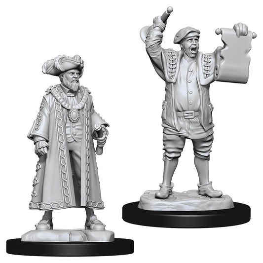 WizKids Deep Cuts Unpainted Miniatures - Mayor & Town Crier