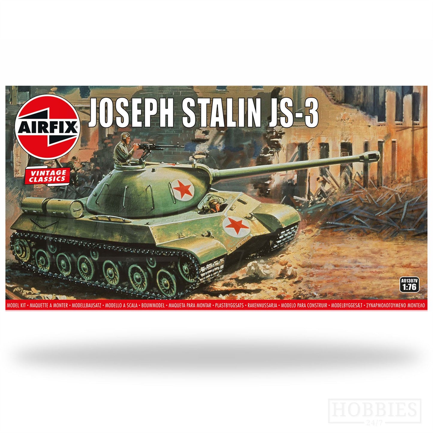 Airfix Joseph Stalin JS3 Russian Tank - 1:76 Scale Vintage Classics Model Kit