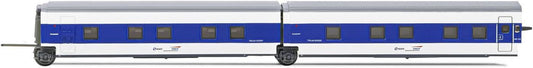 Arnold SNCF-RENFE 2-unit set Talgo Francisco de Goya Paris ??Madrid blue and white livery sleeping coaches