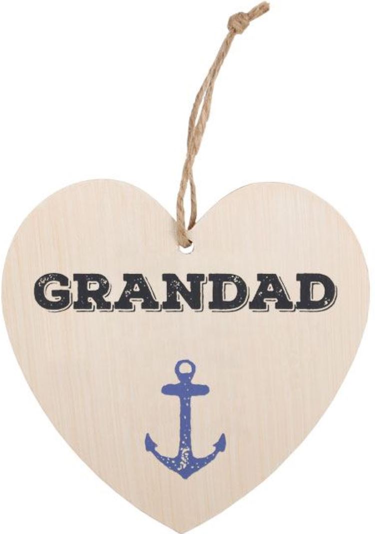 Grandad Hanging Heart Sign	