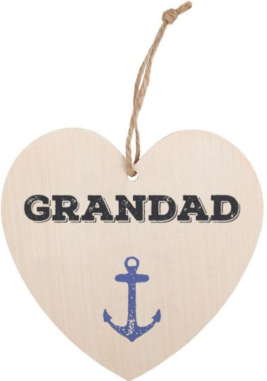 Grandad Hanging Heart Sign	