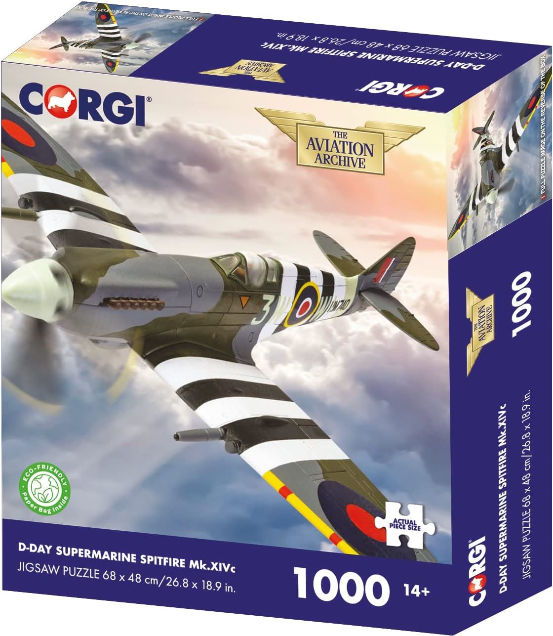 Corgi D-Day Supermarine Spitfire Mk.XIVc 1000 Piece Jigsaw