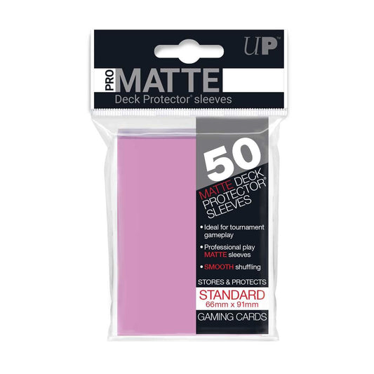 Ultra Pro Matte 50 Deck Protectors - Pink