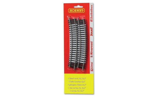 Hornby R606 2nd Radius Curve x 4 BLISTER PK Track Accessory