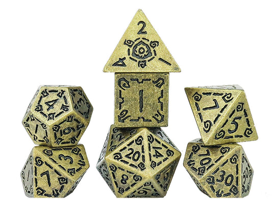 Sirius Dice: Illusory Metal Gold Poly Set