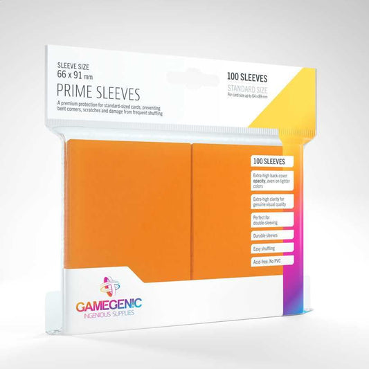 Gamegenic Prime Sleeves Orange 100 Sleeves