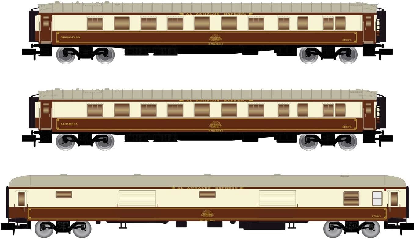 Arnold RENFE 3-unit set Al-Andalus 2xWR restaurants DD-8100 period