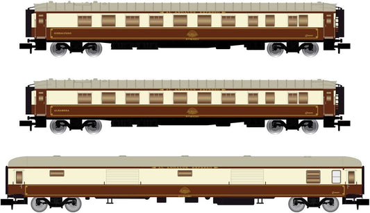Arnold RENFE 3-unit set Al-Andalus 2xWR restaurants DD-8100 period