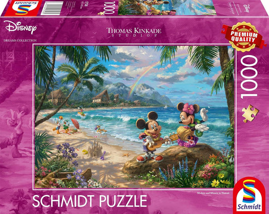 Thomas Kinkade: Disney Minnie & Mickey in Hawaii 1000 Piece Jigsaw Puzzle