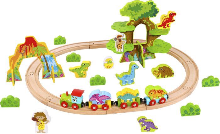Wooden Small Dinosaur Train Playset