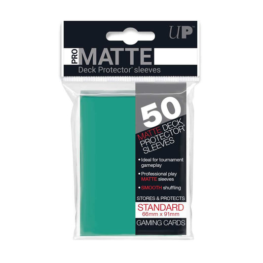 Ultra Pro Matte Standard 50 Deck Protectors - Aqua
