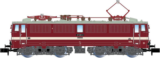 Arnold DR Electric Locomotive Class 211 Red Livery with wide decor line period IV with DCC decoder