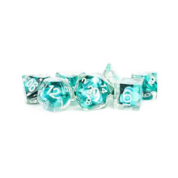 Resin Poly Dice Set: Mermaid Scales