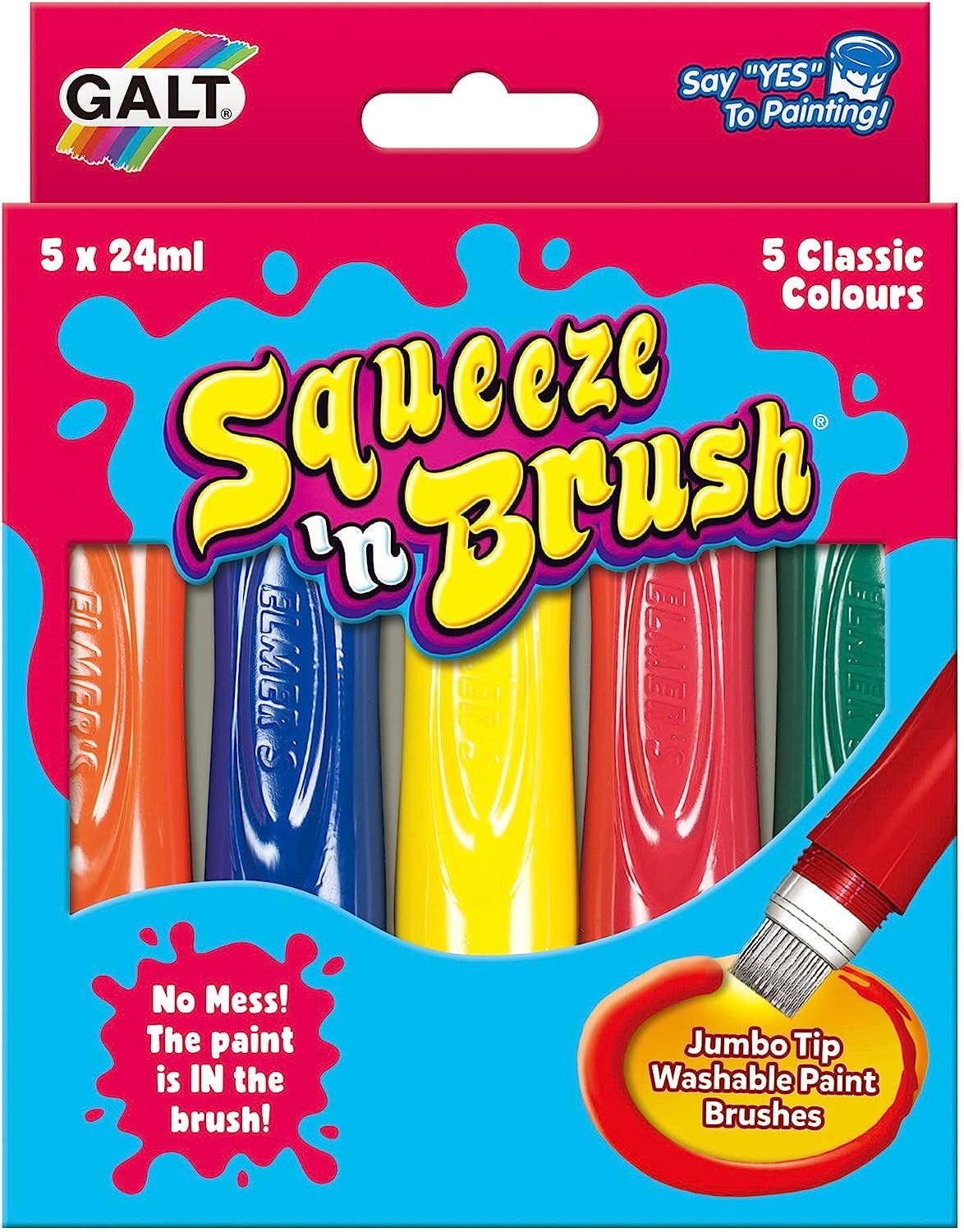 Galt Toys - Squeeze 'n Brush 5 Classic Colours Pens