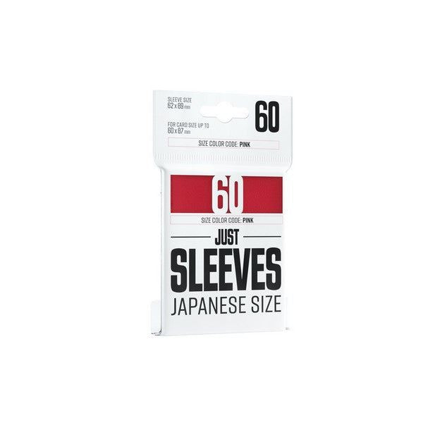 Gamegenic Just Sleeves: Japanese Size Red 60 Sleeves