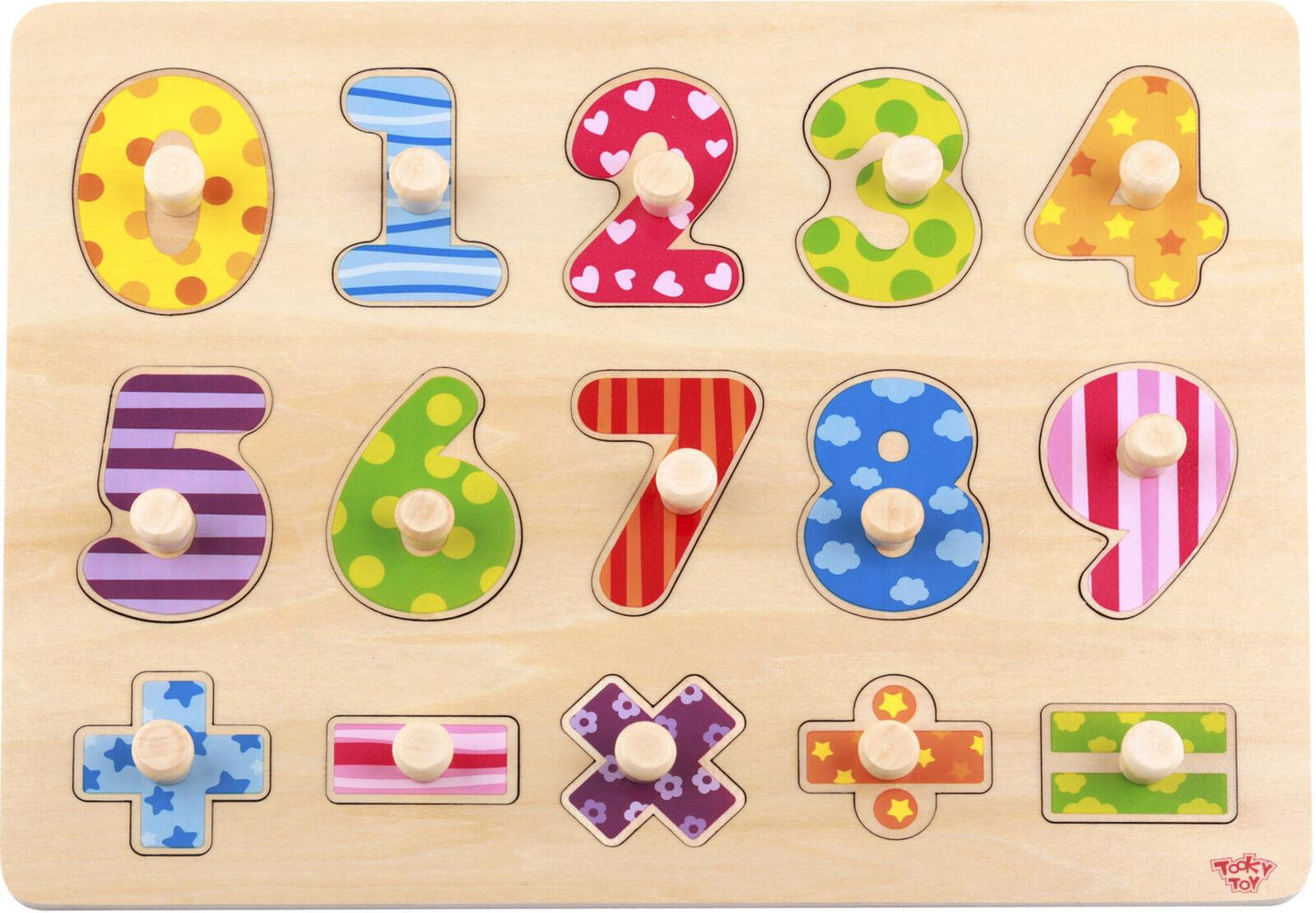 Tooky Toy Wooden Number Puzzle - 15 Pieces