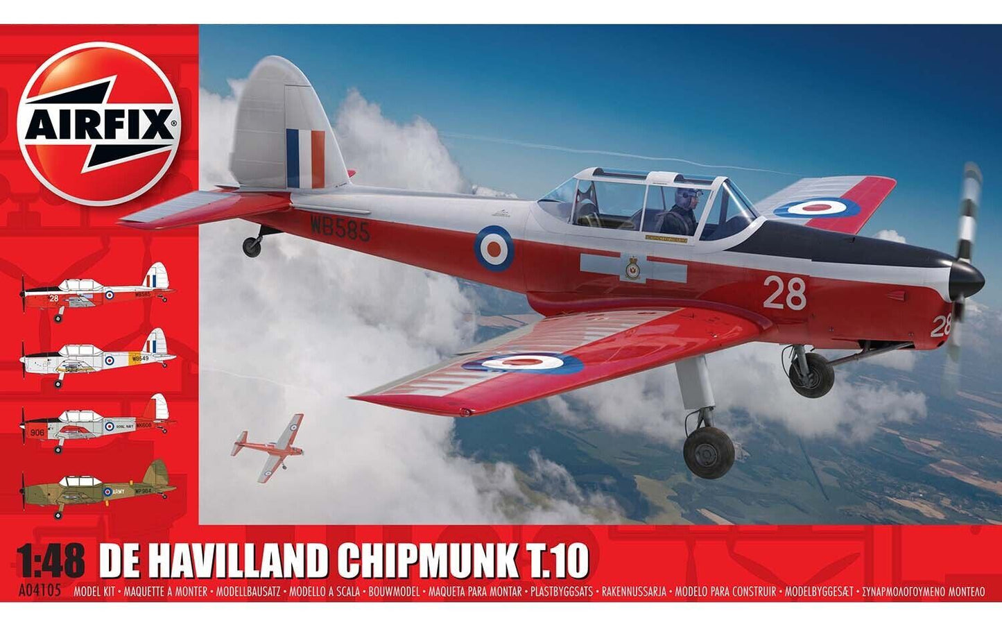 Airfix de Havilland Chipmunk T.10 Series 4 Aircraft 1:48 Model Kit
