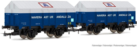 Electrotren R N 2-unit pack 2-axle covered wagons type PX Naviera Ast