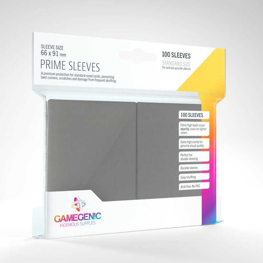 Gamegenic Prime 100 Sleeves Gray	