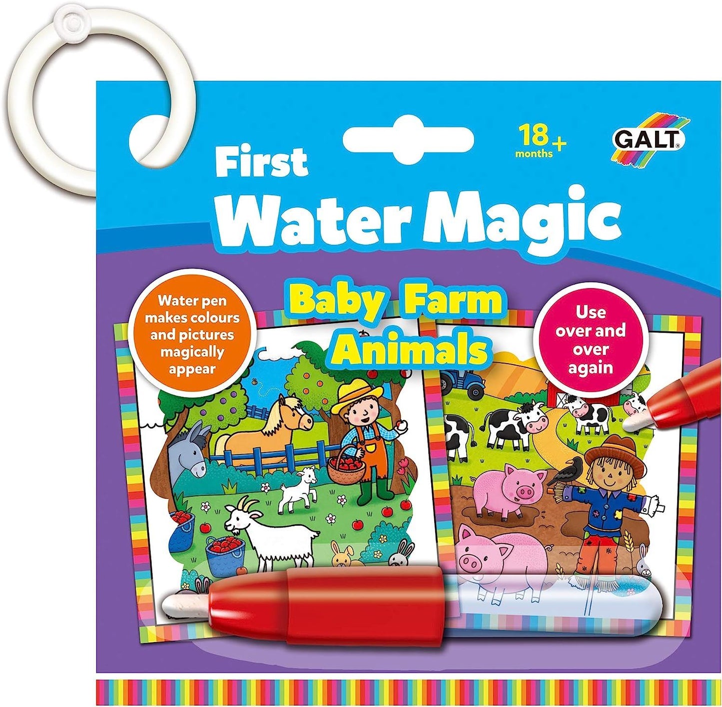 Galt Toys - First Water Magic: Baby Farm Animals Colouring Book