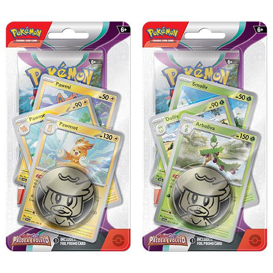 Pokemon TCG: Scarlet & Violet 2 - Paldea Evolved Premium Checklane Blister - One At Random