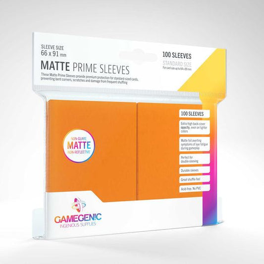 Gamegenic Matte Prime Sleeves Orange 100 Sleeves