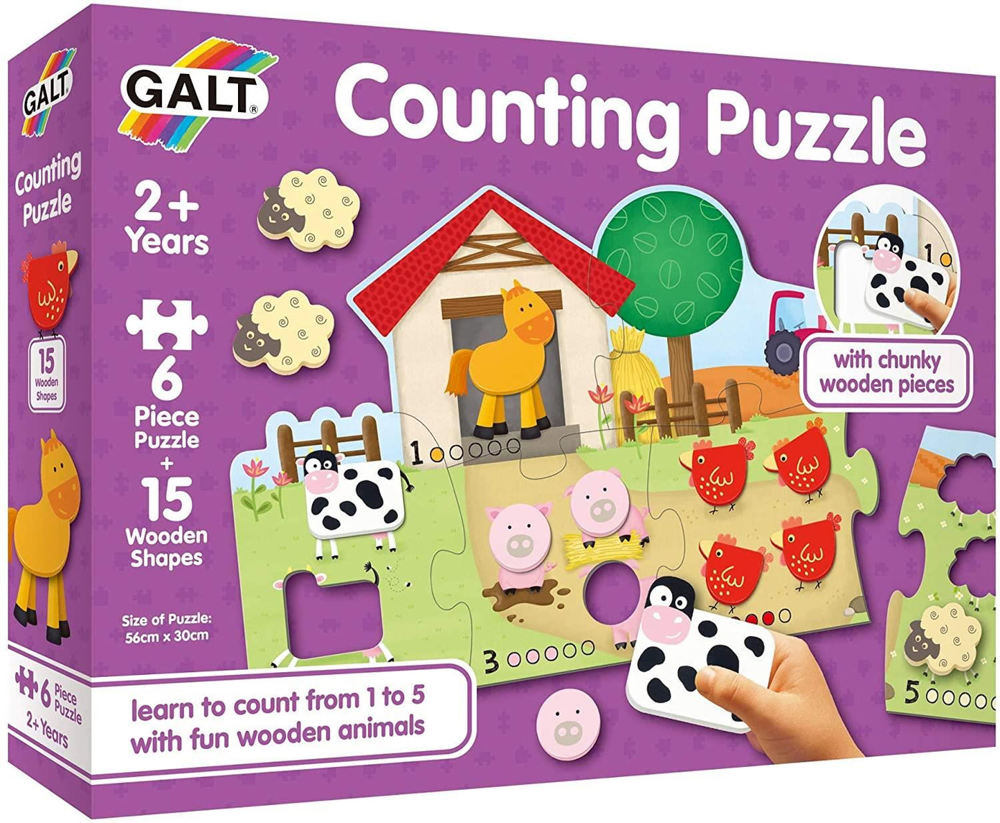 Galt Toys - Counting Learning Puzzle - 6 Pieces