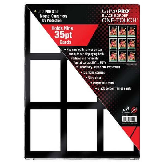 Ultra Pro 35PT 9 Card Black Border UV ONE-TOUCH Magnetic Holder