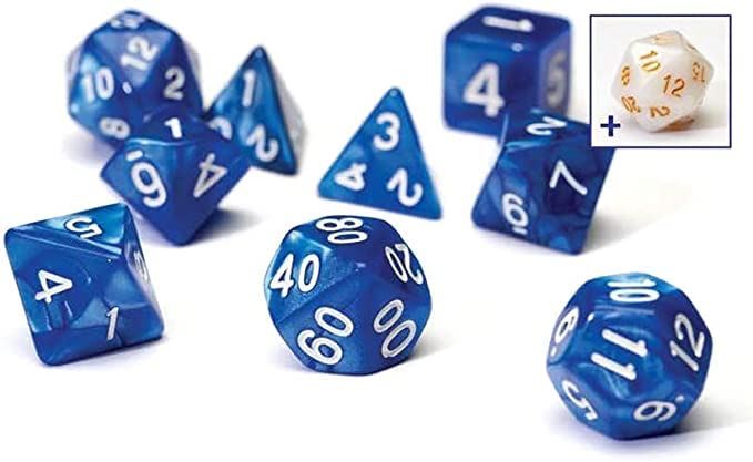 Sirius Dice - Pearl Blue Poly Set