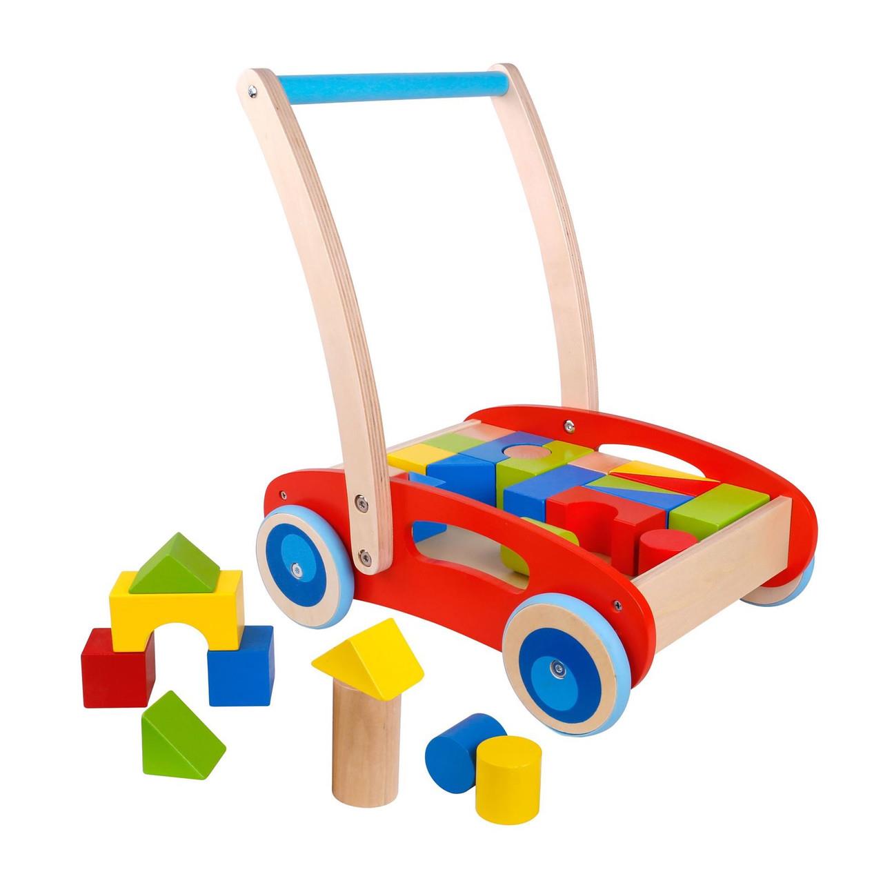 Tooky Toy Wooden Baby Walker