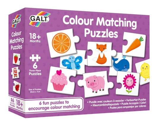 Galt Toys - Colour Matching Learning Puzzles - 6 Pieces