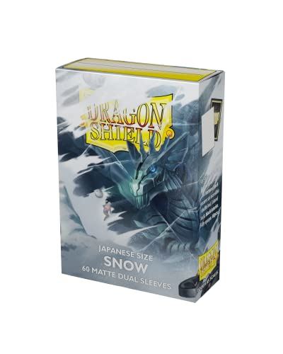 Dragon Shield: Japanese Size Dual Matte Card Sleeves - Snow (60ct)