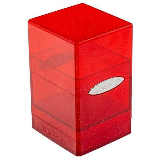 Ultra Pro Satin Tower - Glitter Red