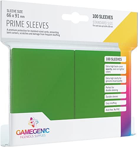 Gamegenic Prime Sleeves Green - 100 Sleeves
