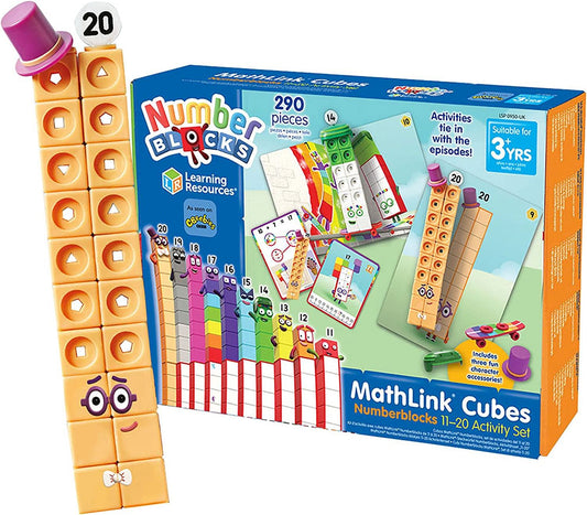 Learning Resources Mathlink Cubes Numberblocks 11-20 Activity Set	