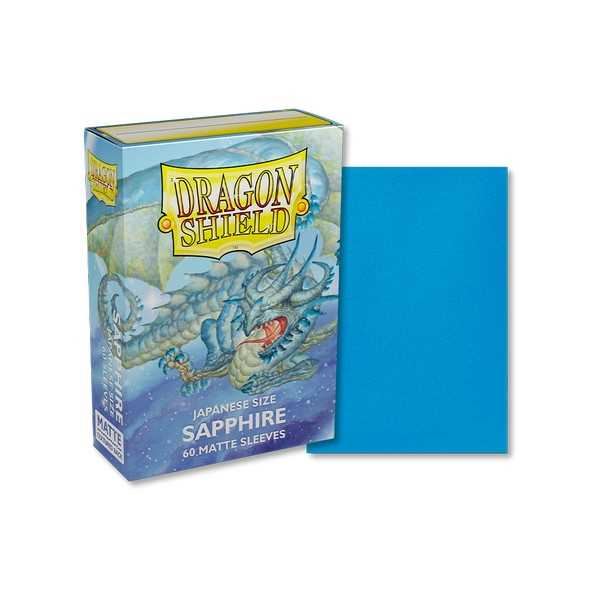 Dragon Shield Matte Japanese Size- Sapphire - 60 Sleeves