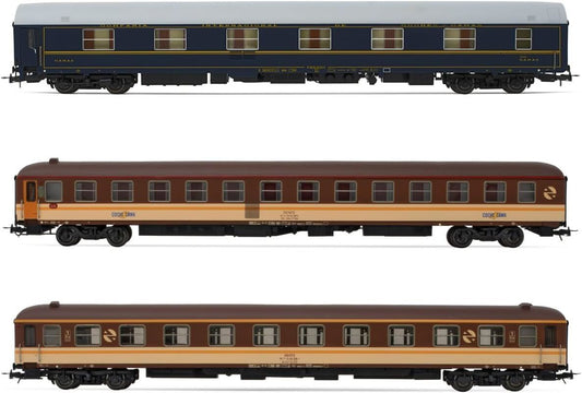 Electrotren RENFE 3-unit pack Estrella Media Luna coaches 1st class 12100 sleeping 7100 sleeping T2 ep