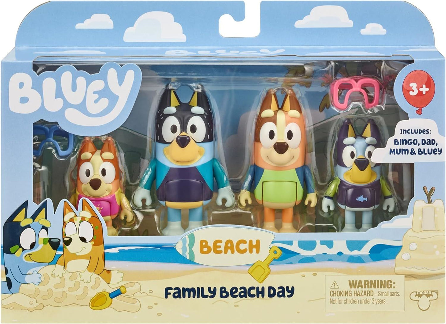 Bluey Beach Figure 4 Pack