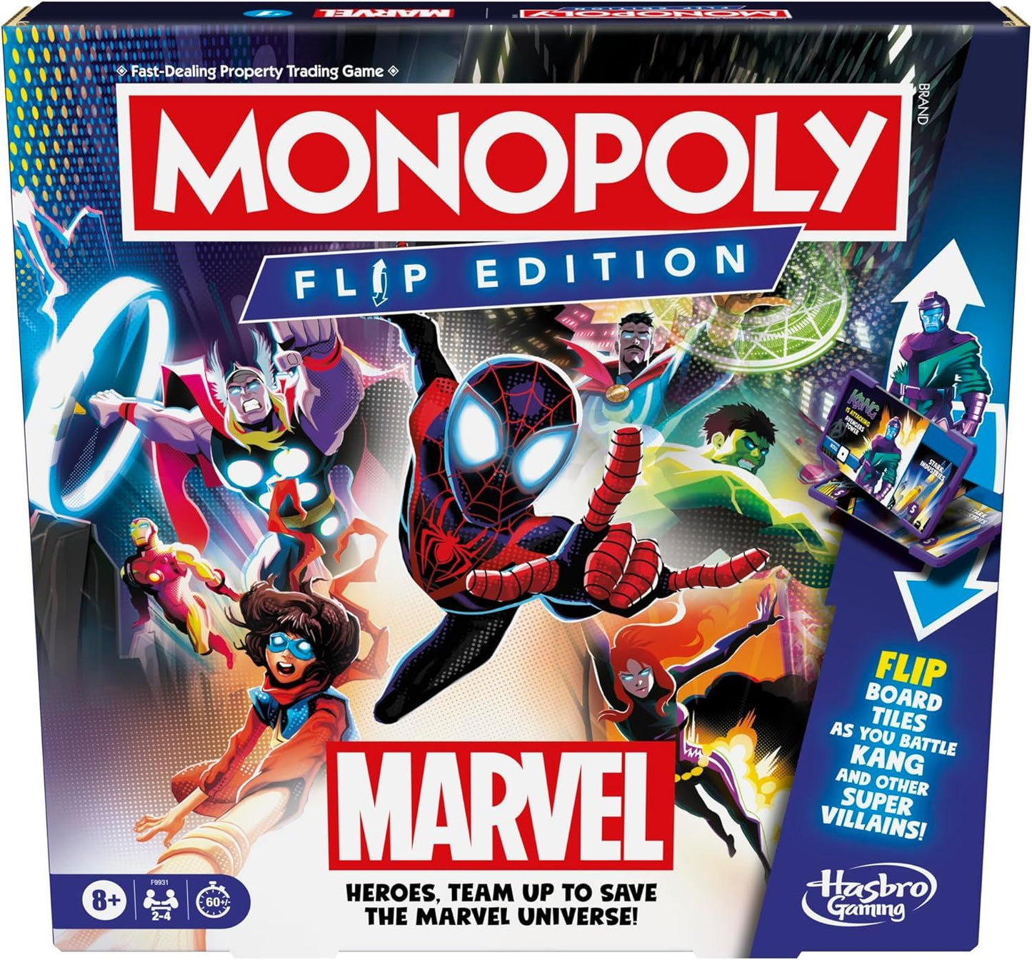 Monopoly Flip Edition Marvel Board Game