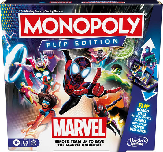 Monopoly Flip Edition Marvel Board Game