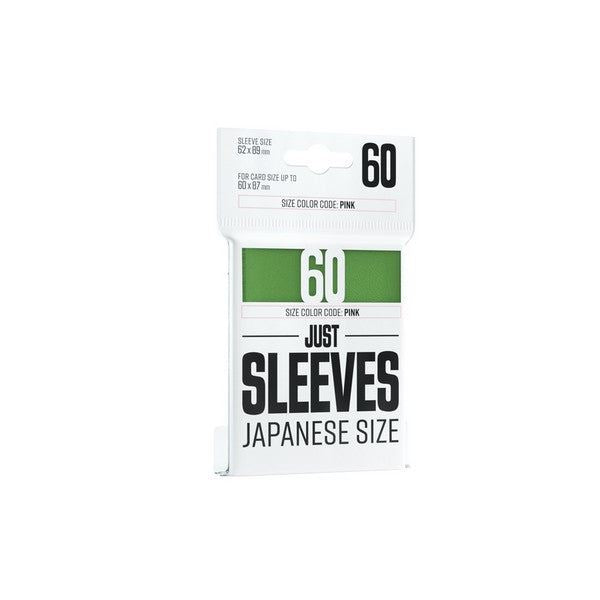 Gamegenic Just Sleeves: Japanese Size Green 60 Sleeves