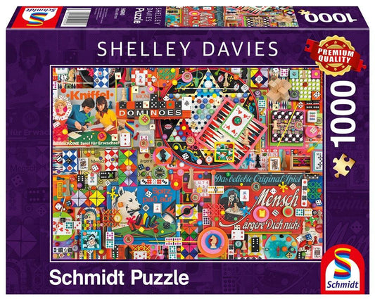 Shelley Davies: Vintage Board Games Jigsaw Puzzle - 1000 Pieces